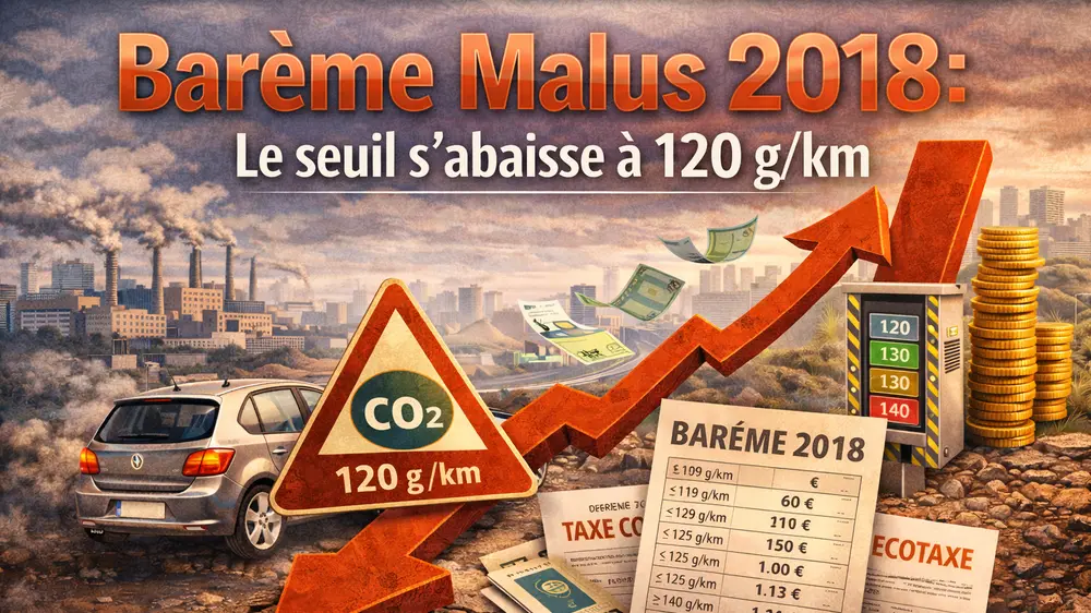 Barème Malus 2018 : Le seuil s'abaisse à 120 g/km