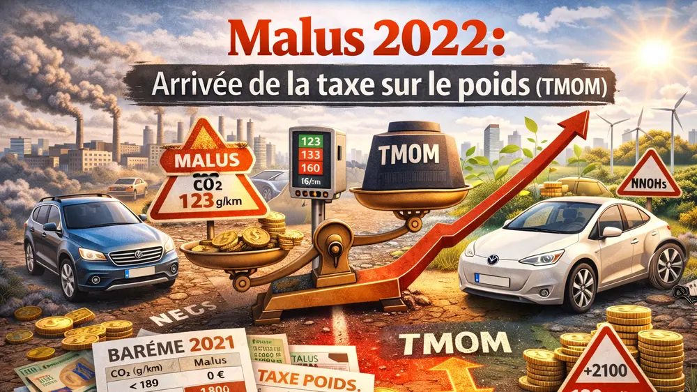 Malus 2022 : Arrivée de la taxe sur le poids (TMOM)
